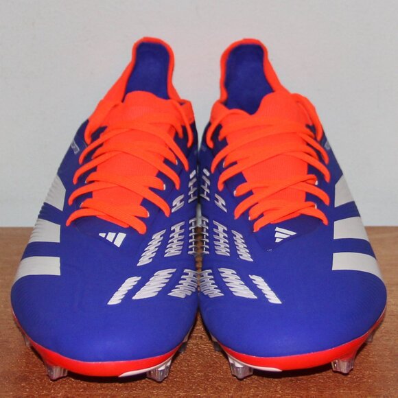 Adidas Predator 24 Pro FG Soccer Cleats Mens 7.5 Blue Solar Red White